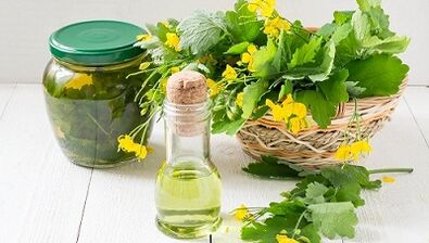 celandine-ի թուրմ՝ մարմնից մակաբույծները հեռացնելու համար